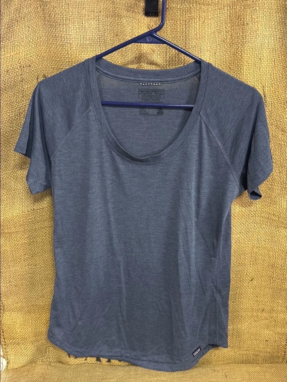 Patagonia Capilene Cool Trail Shirt Blue Gorpcore Technical Hiking Tee MED